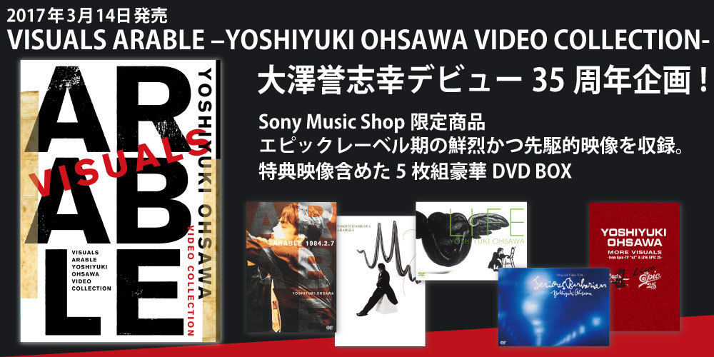 5枚組豪華DVD BOX『VISUALS ARABLE -YOSHIYUKI OHSAWA VIDEO